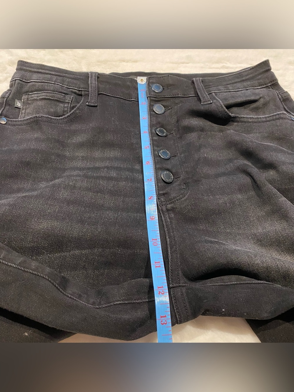 (11) Judy Blue Wide Leg Crop Jean Perfect Storm Black High Waist 30 Cropped - Picture 9 of 14
